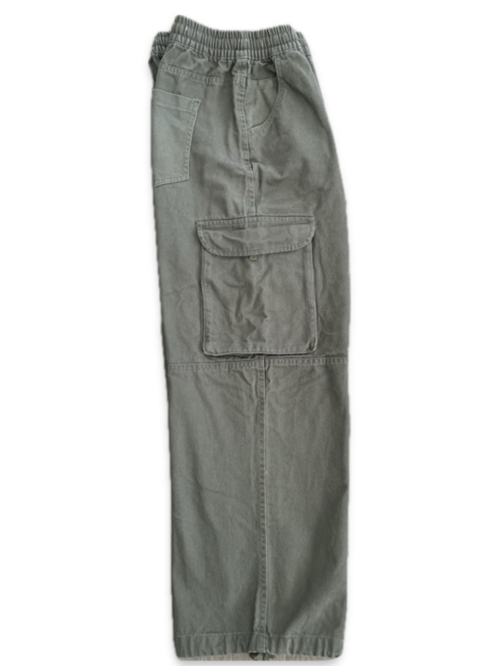 H&M Women’s Olive Green Ultra High Waisted Cargo Pants Pull On Size 30